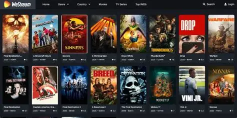 Trending movies and TV shows available on Westream